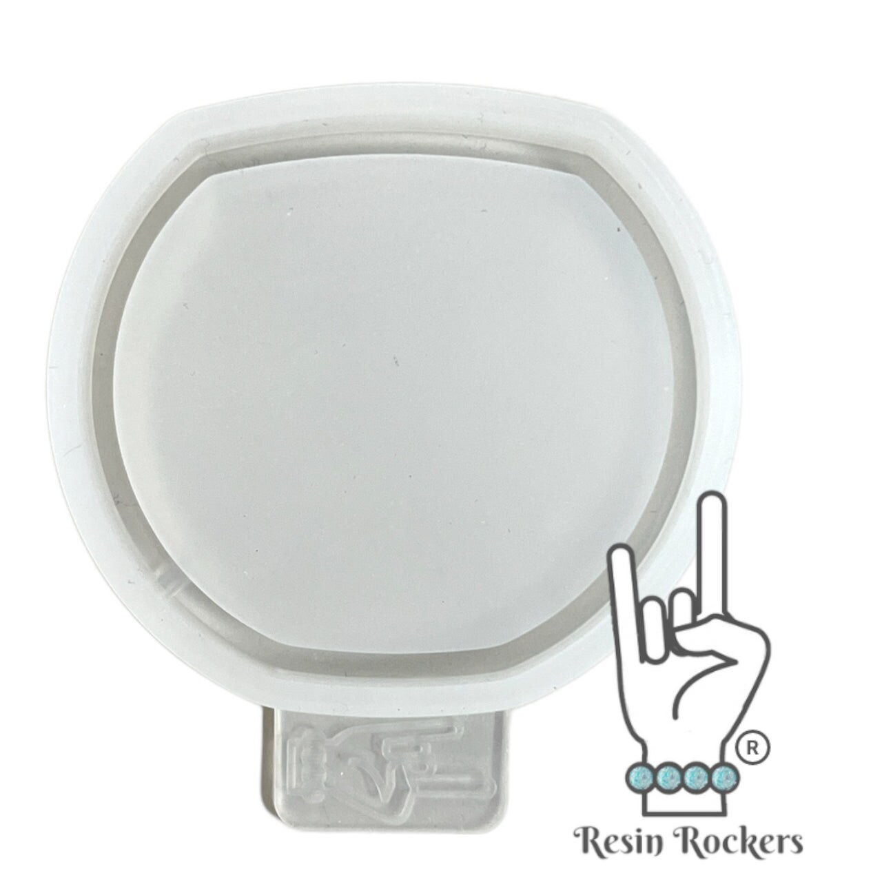 UV Safe Fish Bowl Shaker Badge Reel or Phone Grip Shaker Silicone Mold for Epoxy and UV Resin Art